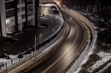 Blur Long exposure slow motion photo of city car at town. 