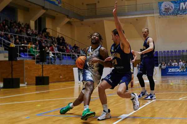 Kharkiv Ucrania Enero 2022 Partido Baloncesto Copa Ucrania Sokoly Budivelnik — Foto de Stock