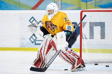 KHARKIV, UKRAINE - 2 Şubat 2022: Ukrayna Hokey Ligi HC Kharkiv Berserks - Sokil