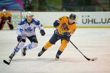 KHARKIV, UKRAINE - 2 Şubat 2022: Ukrayna Hokey Ligi HC Kharkiv Berserks - Sokil