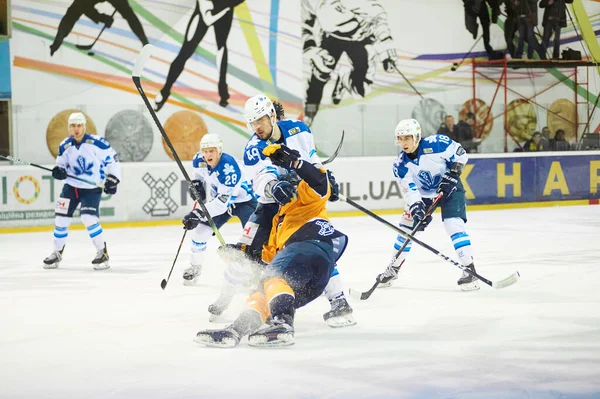 Kharkiv Ucrania Febrero 2022 Partido Hockey Liga Ucraniana Hockey Kharkiv — Foto de Stock