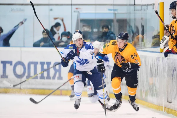 Kharkiv Ukraine Hockey Match Ukrainian Hockey League Kharkiv Berserks Sokil — Stockfoto