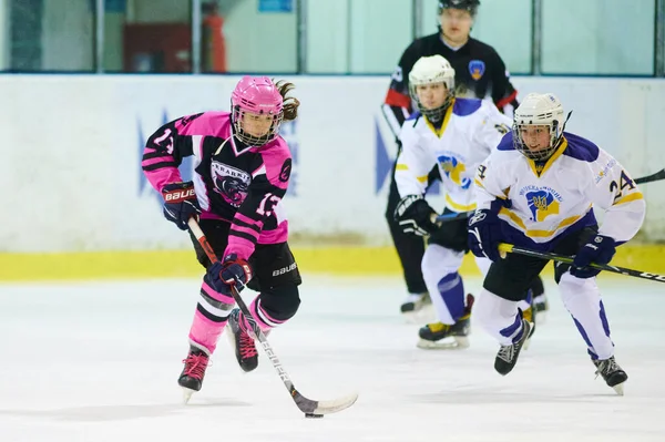 Kharkiv Ucrania Febrero 2022 Partido Liga Femenina Hockey Uhl Juego —  Fotos de Stock