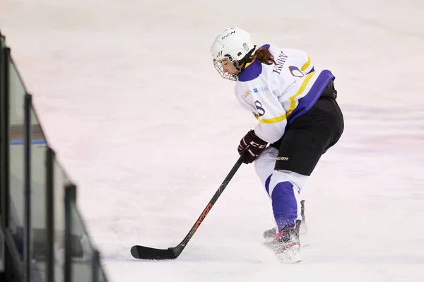 Kharkiv Ucrânia Fevereiro 2022 Partida Liga Feminina Hóquei Uhl Jogo — Fotografia de Stock