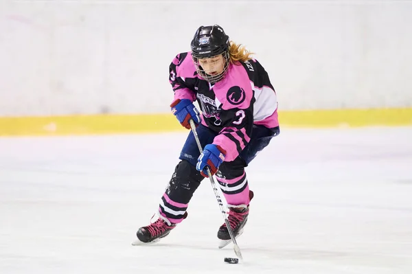 Kharkiv Ucrania Febrero 2022 Partido Liga Femenina Hockey Uhl Juego —  Fotos de Stock