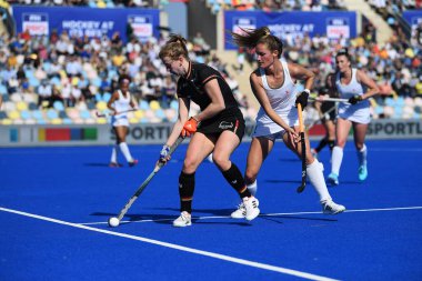 ALMANLIK, MOENCHENGLADBACH - 26 Mart 2022: kazandıktan sonra Alman. FIH Hokey Pro League, Deutschland - ABD