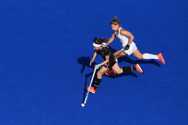 ALMANLIK, MOENCHENGLADBACH - 26 Mart 2022: kazandıktan sonra Alman. FIH Hokey Pro League, Deutschland - ABD