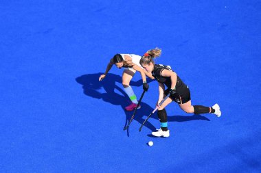ALMANLIK, MOENCHENGLADBACH - 26 Mart 2022: kazandıktan sonra Alman. FIH Hokey Pro League, Deutschland - ABD