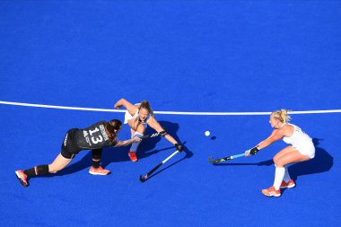 ALMANLIK, MOENCHENGLADBACH - 26 Mart 2022: kazandıktan sonra Alman. FIH Hokey Pro League, Deutschland - ABD