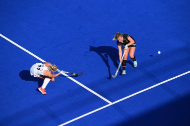 ALMANLIK, MOENCHENGLADBACH - 26 Mart 2022: kazandıktan sonra Alman. FIH Hokey Pro League, Deutschland - ABD