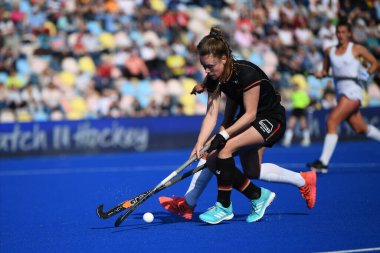 ALMANLIK, MOENCHENGLADBACH - 26 Mart 2022: kazandıktan sonra Alman. FIH Hokey Pro League, Deutschland - ABD