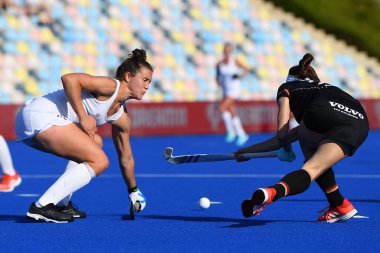 ALMANLIK, MOENCHENGLADBACH - 26 Mart 2022: kazandıktan sonra Alman. FIH Hokey Pro League, Deutschland - ABD