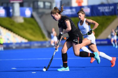 ALMANLIK, MOENCHENGLADBACH - 26 Mart 2022: kazandıktan sonra Alman. FIH Hokey Pro League, Deutschland - ABD