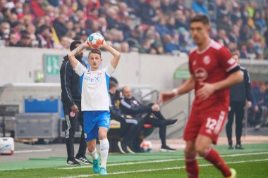 DUESSELDORF, ALMANY - 8 Nisan 2022 Florian Hartherz. Futbol maçı Bundesliga 2 Fortuna - Hansa