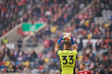 DUESSELDORF, ALMANY - 8 Nisan 2022 Florian Kastenmeier. Futbol maçı Bundesliga 2 Fortuna - Hansa