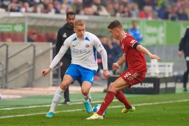 DÜKSELDORF, ALMANY - 8 Nisan 2022: Timo Becker. Futbol maçı Bundesliga 2 Fortuna - Hansa