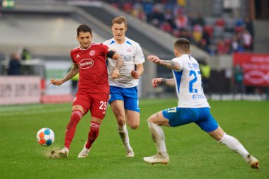 DUESSELDORF, ALMANY - 8 Nisan 2022: Matthias Zimmermann. Futbol maçı Bundesliga 2 Fortuna - Hansa