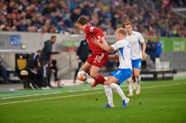 DUESSELDORF, ALMANY - 8 Nisan 2022: Futbol maçı Bundesliga 2 Fortuna - Hansa