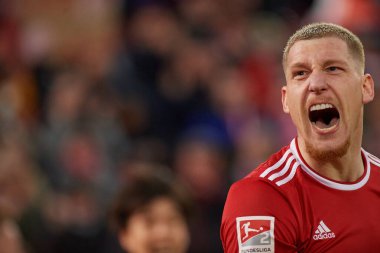 DÜZSELDORF, ALMANY - 8 Nisan 2022: Jordy de Wijs. Futbol maçı Bundesliga 2 Fortuna - Hansa