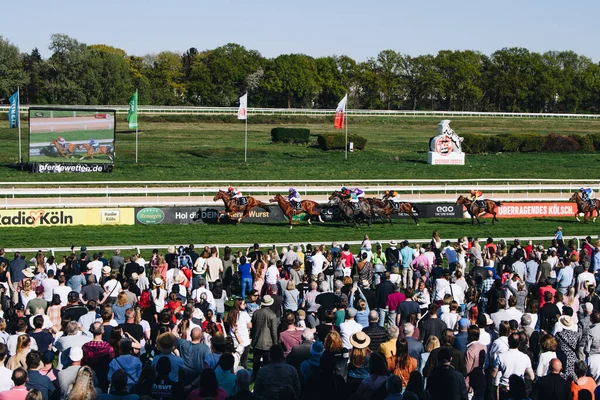 ALMANY, COLOGNE - 18 Nisan 2022: Atçılık FC-Renntag - Carl Jaspers Preis güneşli havalarda. 