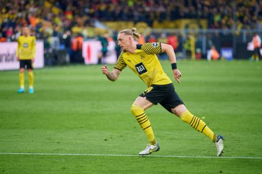 GERMANY, DORTMUND - 2 NİSAN 2022: Bundesliga Borussia Dortmund maçı Iduna Park 'ta RB Leipzig' e karşı.