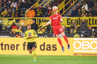 GERMANY, DORTMUND - 2 Nisan 2022: Bundesliga Borussia Dortmund-RB Leipzig maçı Signal Iduna Park 'ta
