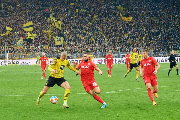 Németország Dortmund 2022 Április Erling Haaland Bundesliga Borussia Dortmund Lipcse — Stock Fotó