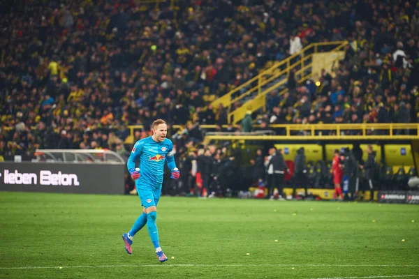 GERMANY, DORTMUND - 2 Nisan 2022: Pter Gulacsi (kaptan). Bundesliga Borussia Dortmund maçı Iduna Park 'ta RB Leipzig' e karşı.