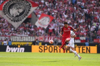 KOELN, GERMANY - 23 Nisan 2022: Futbol maçı Bundesliga Koln - Arminia