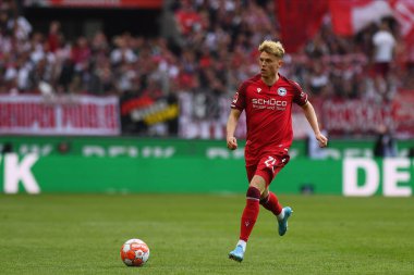 KOELN, GERMANY - 23 Nisan 2022: Futbol maçı Bundesliga Koln - Arminia