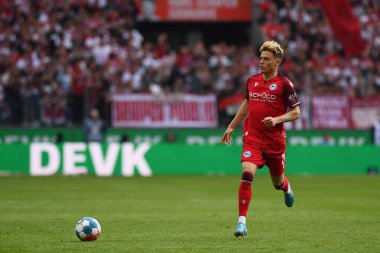 KOELN, GERMANY - 23 Nisan 2022: Futbol maçı Bundesliga Koln - Arminia