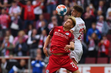 KOELN, GERMANY - 23 Nisan 2022: Futbol maçı Bundesliga Koln - Arminia