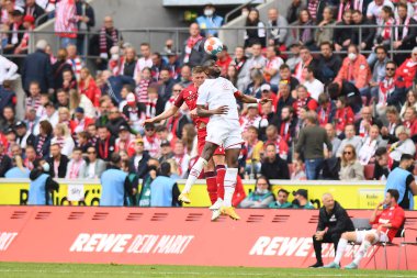 KOELN, GERMANY - 23 Nisan 2022: Futbol maçı Bundesliga Koln - Arminia