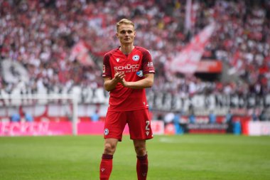 KOELN, GERMANY - 23 Nisan 2022: Futbol maçı Bundesliga Koln - Arminia