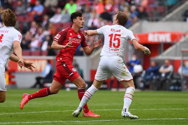 KOELN, GERMANY - 23 Nisan 2022: Futbol maçı Bundesliga Koln - Arminia