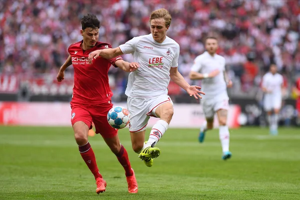 KOELN, GERMANY - 23 Nisan 2022: Futbol maçı Bundesliga Koln - Arminia
