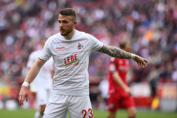 KOELN, GERMANY - 23 Nisan 2022: Futbol maçı Bundesliga Koln - Arminia