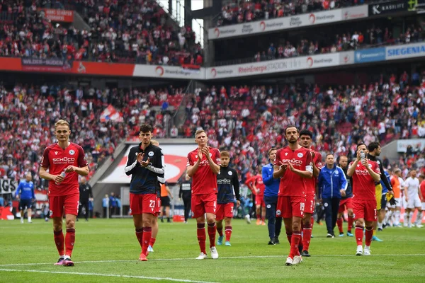 KOELN, GERMANY - 23 Nisan 2022: Futbol maçı Bundesliga Koln - Arminia