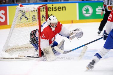 TYCHY, POLAND - 29 Nisan 2022: IIHF 2022 Buz Hokeyi Dünya Şampiyonası Div 1B Sırbistan - Polonya