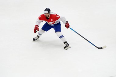 TYCHY, POLAND - 29 Nisan 2022: IIHF 2022 Buz Hokeyi Dünya Şampiyonası Div 1B Sırbistan - Polonya