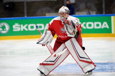 TYCHY, POLAND - 29 Nisan 2022: IIHF 2022 Buz Hokeyi Dünya Şampiyonası Div 1B Sırbistan - Polonya