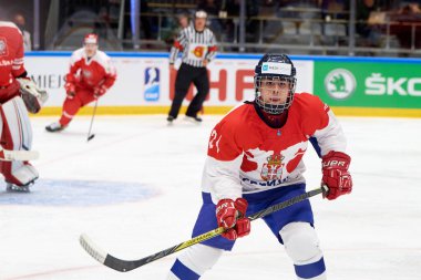 TYCHY, POLAND - 29 Nisan 2022: IIHF 2022 Buz Hokeyi Dünya Şampiyonası Div 1B Sırbistan - Polonya