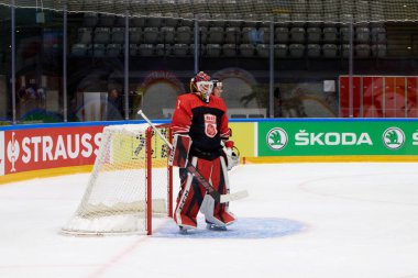 TYCHY, POLAND - 28 Nisan 2022: IIHF 2022 Buz Hokeyi Dünya Şampiyonası Div 1B Japonya - Estonya