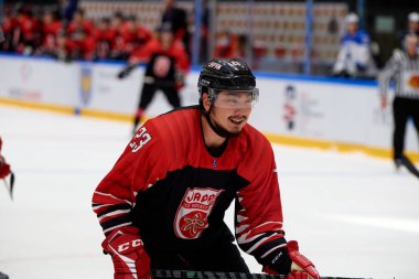 TYCHY, POLAND - 28 Nisan 2022: IIHF 2022 Buz Hokeyi Dünya Şampiyonası Div 1B Japonya - Estonya