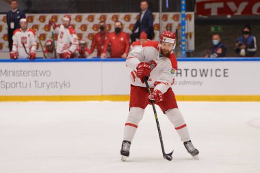 TYCHY, POLAND - 26 Nisan 2022: IIHF 2022 Buz Hokeyi Dünya Şampiyonası Div 1B Polonya - Estonya