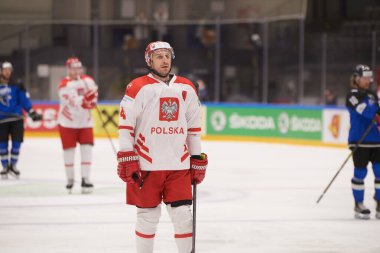TYCHY, POLAND - 26 Nisan 2022: IIHF 2022 Buz Hokeyi Dünya Şampiyonası Div 1B Polonya - Estonya