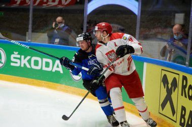 TYCHY, POLAND - 26 Nisan 2022: IIHF 2022 Buz Hokeyi Dünya Şampiyonası Div 1B Polonya - Estonya