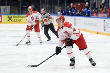TYCHY, POLAND - 26 Nisan 2022: IIHF 2022 Buz Hokeyi Dünya Şampiyonası Div 1B Polonya - Estonya