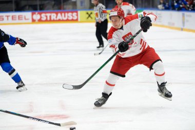 TYCHY, POLAND - 26 Nisan 2022: IIHF 2022 Buz Hokeyi Dünya Şampiyonası Div 1B Polonya - Estonya