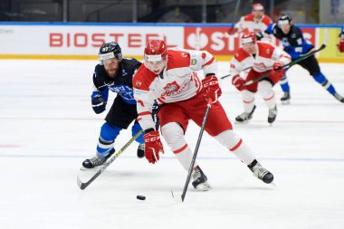 TYCHY, POLAND - 26 Nisan 2022: IIHF 2022 Buz Hokeyi Dünya Şampiyonası Div 1B Polonya - Estonya